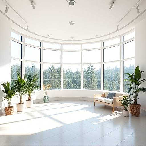 The Daylight Studio with panoramic windows and bright, natural illumination.